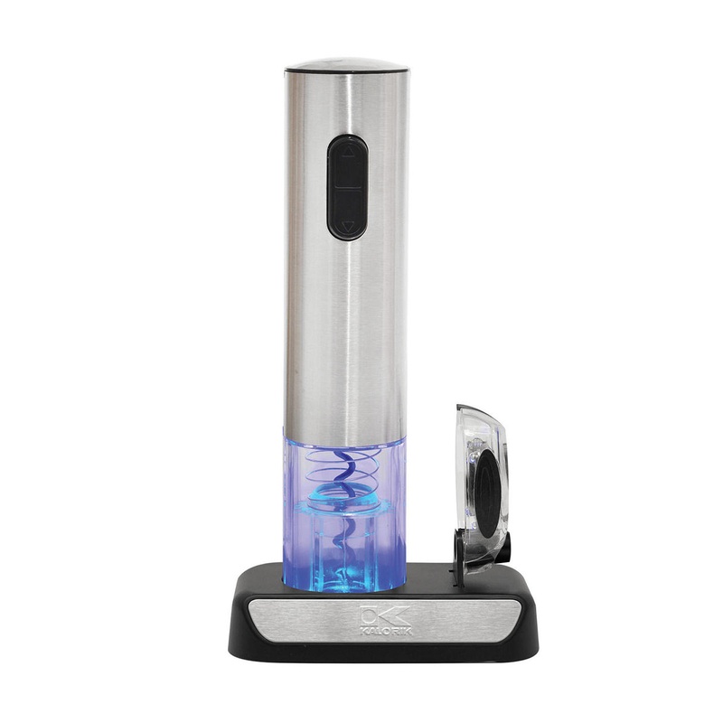 Kalorik Electric Wine Bottle Opener, Charging Base, Foil Cutter, Stainless Steel. | Bigbigmart.com