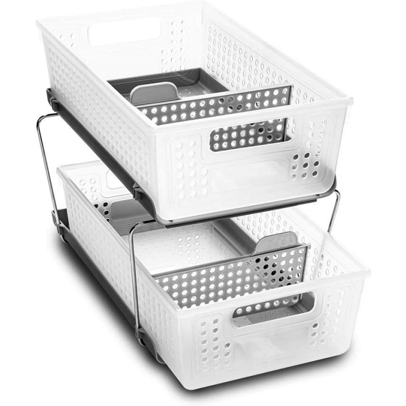 Madesmart 2-Tier Organizer with Dividers Slide-Out Baskets