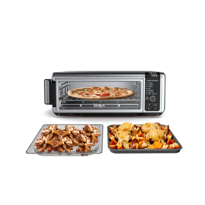 NINJA SP101 Stainless Steel Foodi Digital Air Fry Oven, Convection Oven, Toaster, Air Fryer, Flip-Away for Storage | Bigbigmart.com