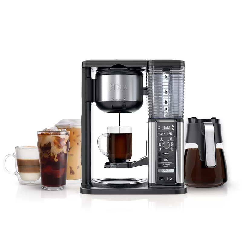 Ninja Specialty Coffee Maker with Fold-Away Frother and Glass Carafe | Bigbigmart.com