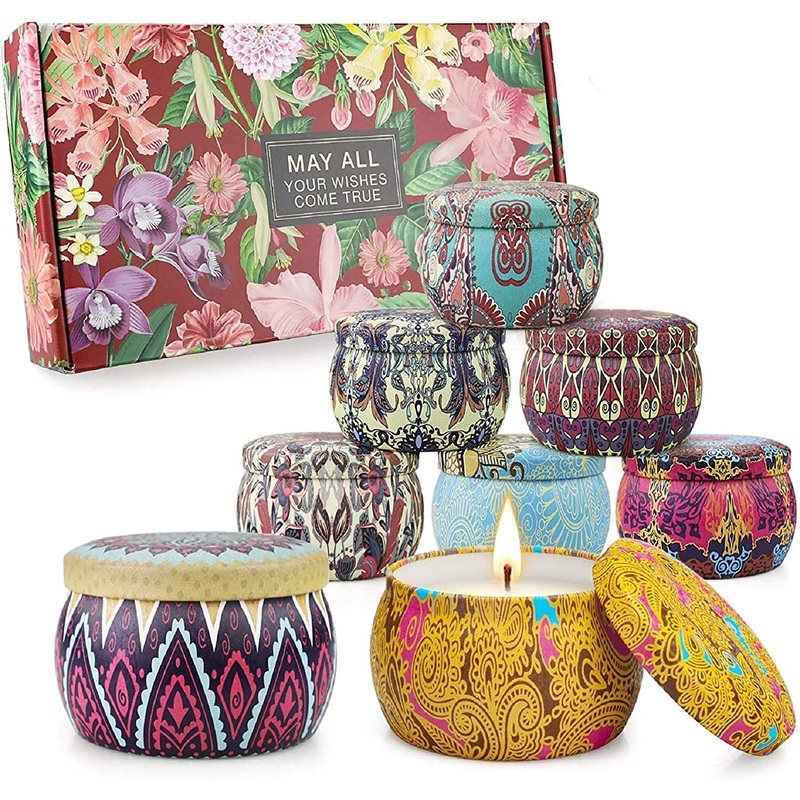 Scented Candles, Valentines Day Gifts for Her, 8 Pack Scented Candle Gift Set | Bigbigmart.com