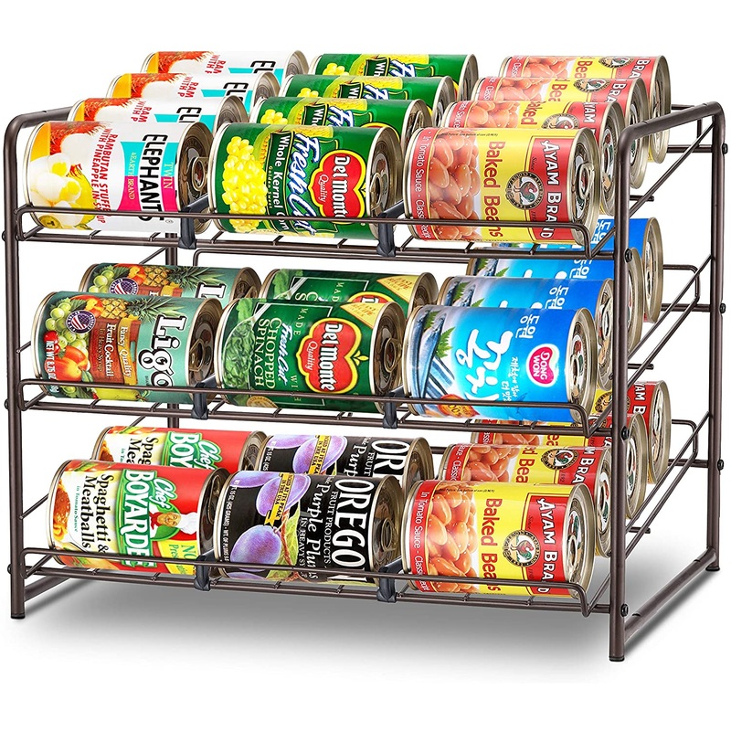 Simple Trending Can Rack Organizer for Kitchen Cabinet or Pantry | Bigbigmart.com