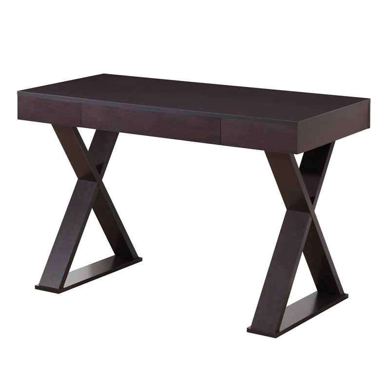 Techni Mobili Trendy Writing Desk with Drawer, Espresso | Bigbigmart.com