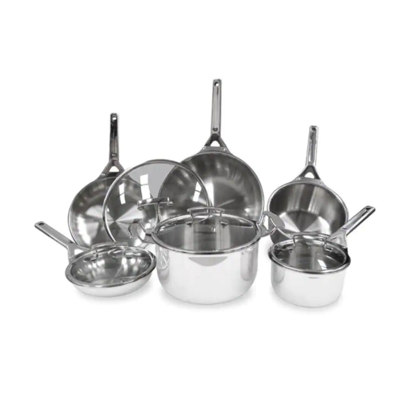 True Induction Tigourmet 10-Piece Stainless Steel Cookware Set | Bigbigmart.com