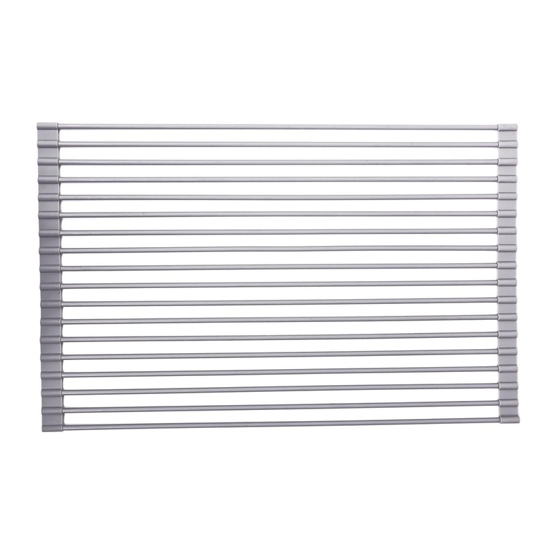 True & Tidy, Multi-Purpose Over The Sink Roll-Up Drying Rack, DR-881, Gray | Bigbigmart.com
