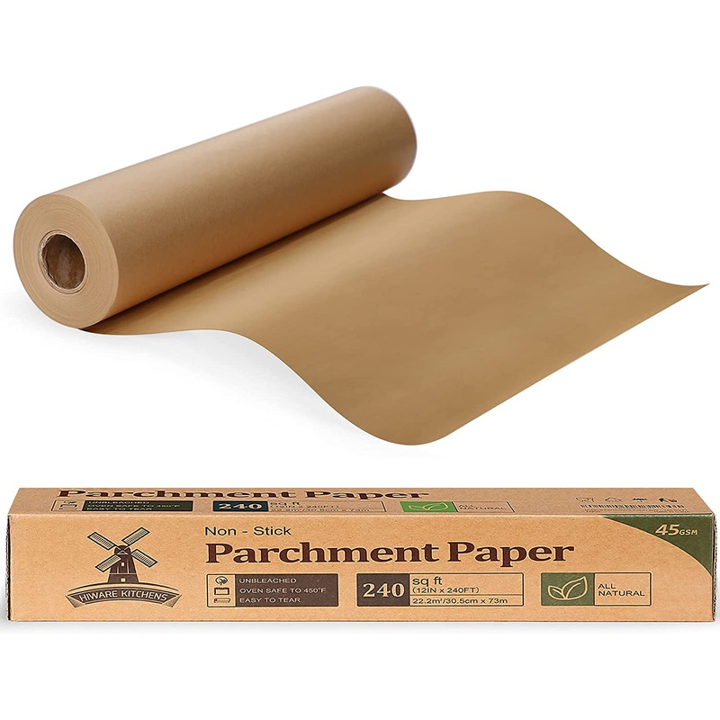 Unbleached Parchment Paper for Baking, 12 in x 240 ft, 240 Sq.ft, Baking Paper | Bigbigmart.com