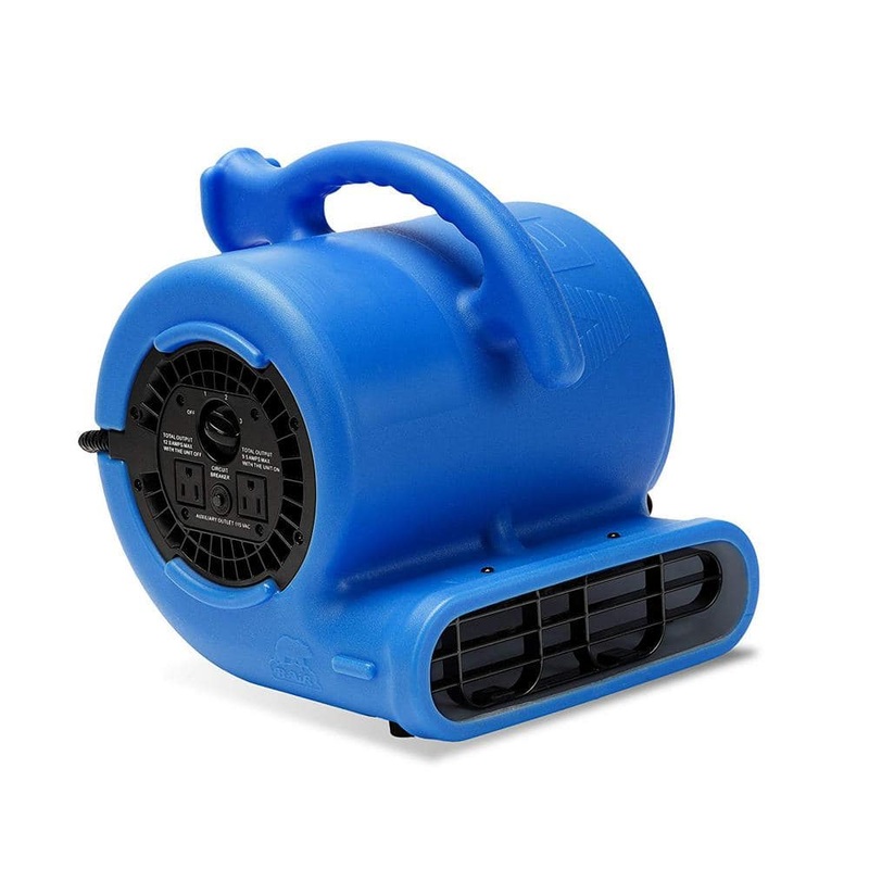 B-Air BA-VP-25-BL 1/4 HP Air Mover Blower Fan for Water Damage Restoration Carpet Dryer Floor Home and Plumbing Use in Blue | Bigbigmart.com