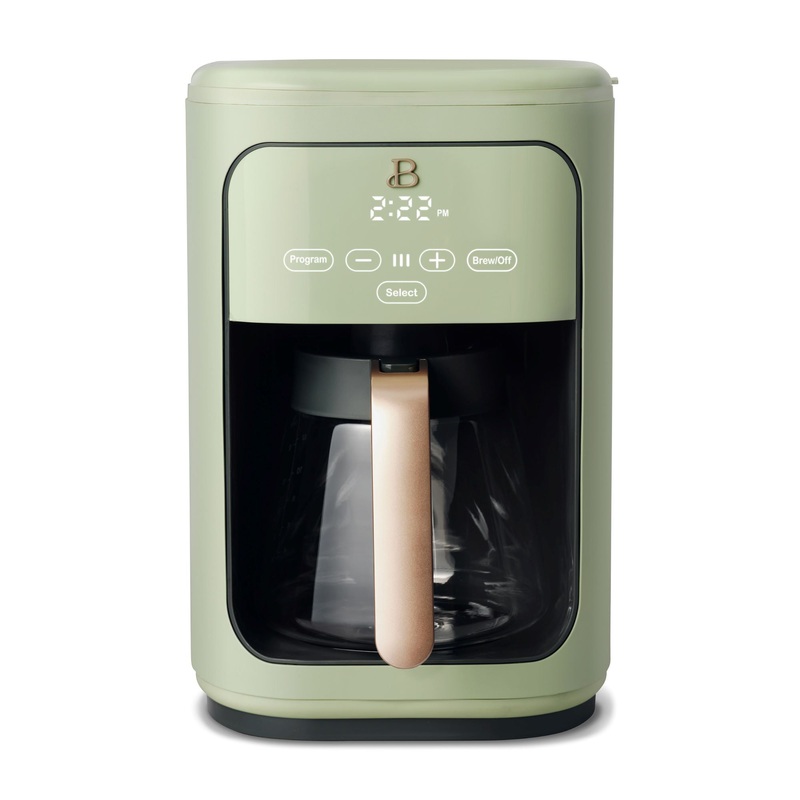Beautiful 14 Cup Programmable Touchscreen Coffee Maker, Sage Green by Drew Barrymore | Bigbigmart.com