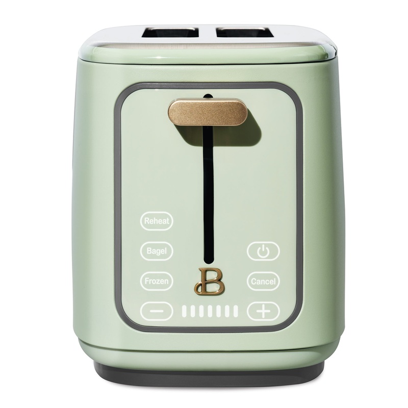 Beautiful 2 Slice Touchscreen Toaster, Sage Green by Drew Barrymore | Bigbigmart.com