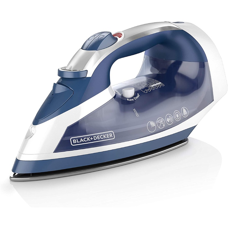 BLACK+DECKER Blue Auto-steam Iron Automatic Shut-off (1200-Watt) | Bigbigmart.com