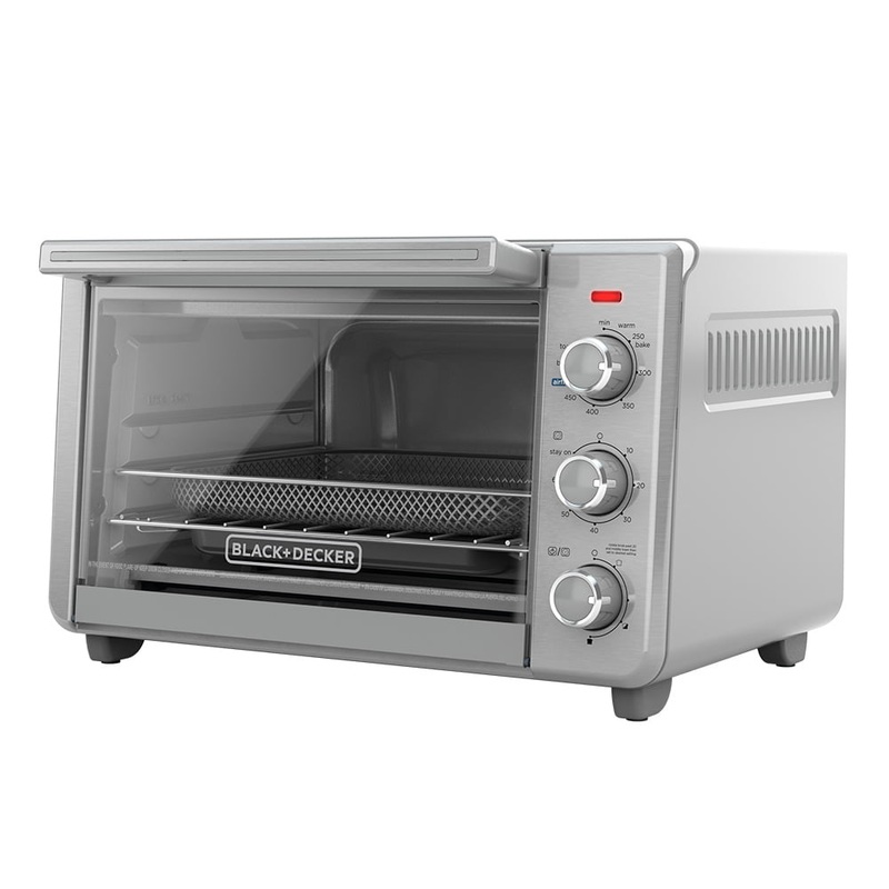 BLACK+DECKER TO3217SS 6-Slice Crisp ‘N Bake Air Fry Toaster Oven | Bigbigmart.com