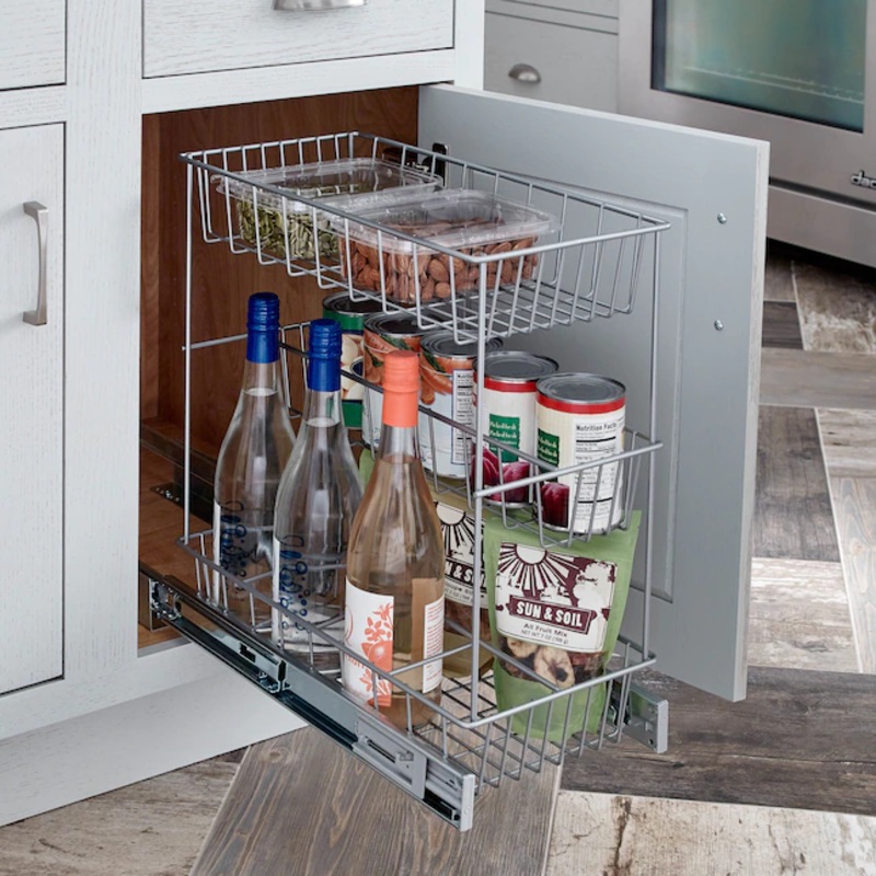 ClosetMaid 8.92-in W x 18.36-in H 3-Tier Pull Out Metal Soft Close Cabinet Organizer | Bigbigmart.com