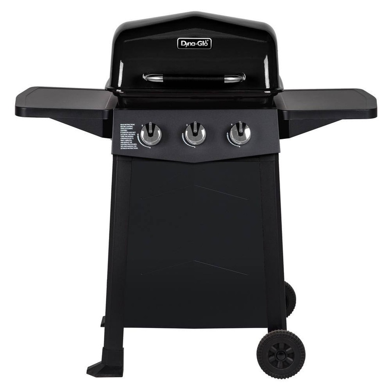 Dyna-Glo DGC310CNP-D 3-Burner Open Cart Propane Gas Grill in Black | Bigbigmart.com