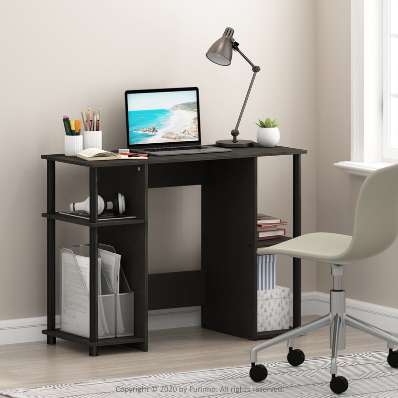 Furinno JAYA Compact Computer Study Desk, Espresso | Bigbigmart.com