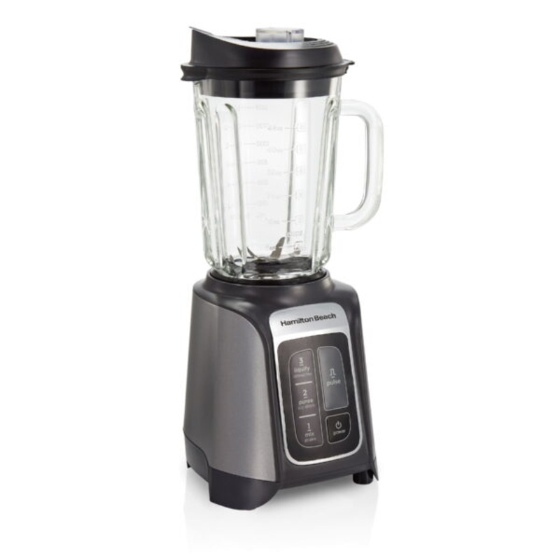 Hamilton Beach PowerMax Professional-Performance Blender for Shakes and Smoothies, Puree and Ice Crush, 48oz BPA-Free Glass Jar, 1680 Watts, Stainless (58600), GREY | Bigbigmart.com