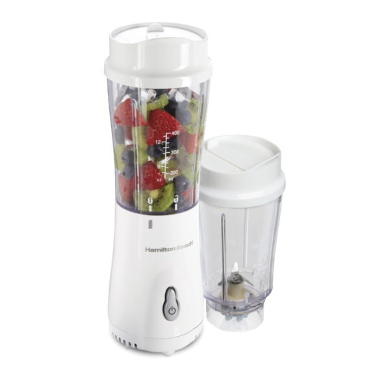 Hamilton Beach Smoothie Blender with 2 Travel Jars and 2 Lids, White 51102V | Bigbigmart.com