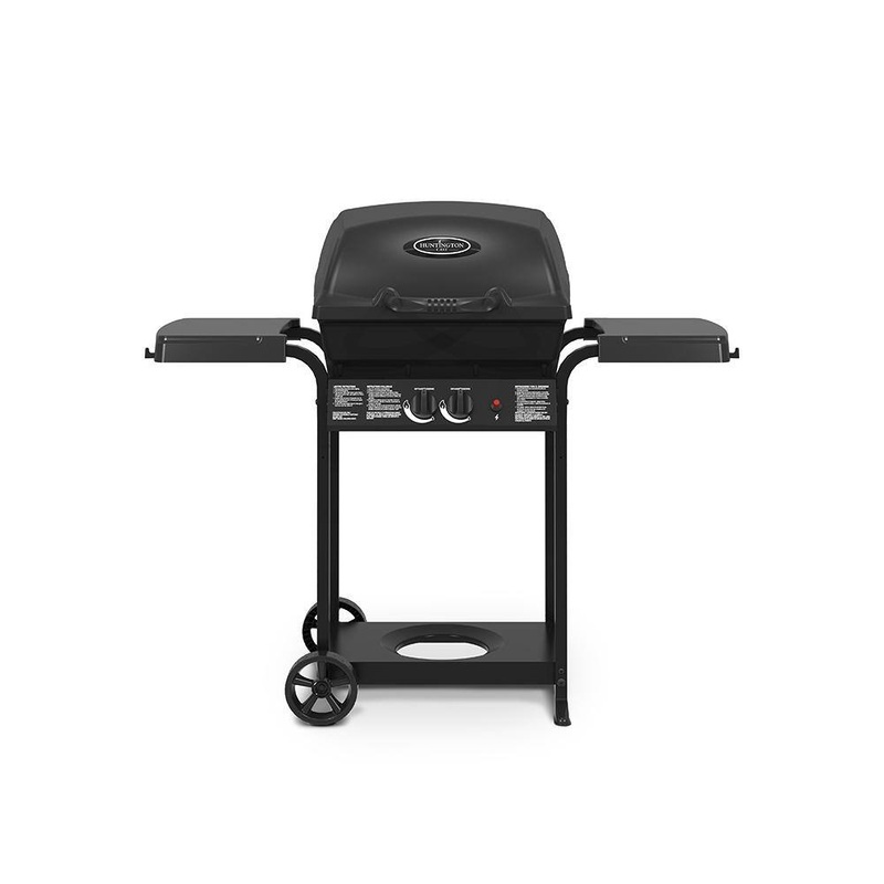 Huntington 24025HNT 2-Burner Cast Aluminum Propane Gas Grill in Black | Bigbigmart.com