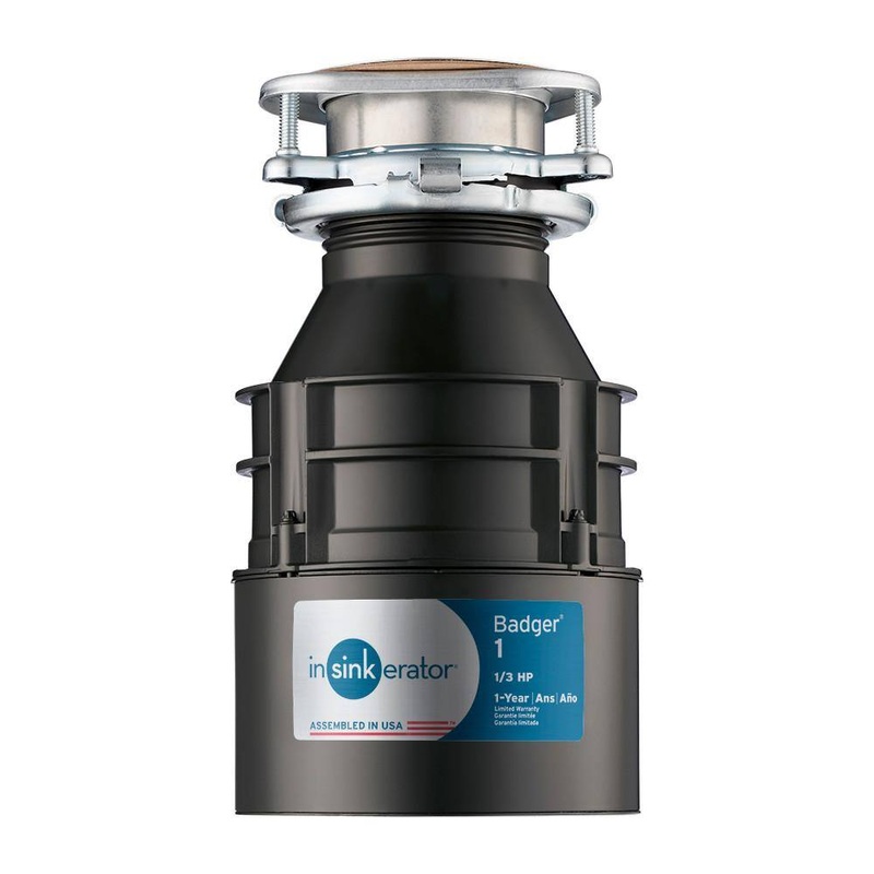 InSinkErator BADGER 1 Badger 1 Lift & Latch Standard Series 1/3 HP Continuous Feed Garbage Disposal | Bigbigmart.com