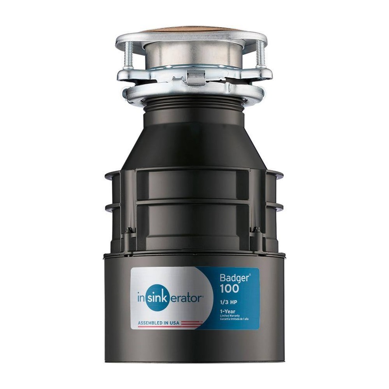 InSinkErator BADGER 100 Badger 100 Lift & Latch Standard Series 1/3 HP Continuous Feed Garbage Disposal | Bigbigmart.com