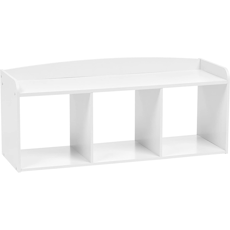IRIS Kids Furniture White 3-Compartment Wood Kids Bookcase (13.39-in W x 17.09-in H x 39.92-in D) | Bigbigmart.com