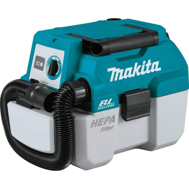 Makita XCV11Z 18-Volt LXT Lithium-Ion Brushless Cordless 2 Gal. HEPA Filter Portable Wet/Dry Dust Extractor/Vacuum, Tool Only | Bigbigmart.com