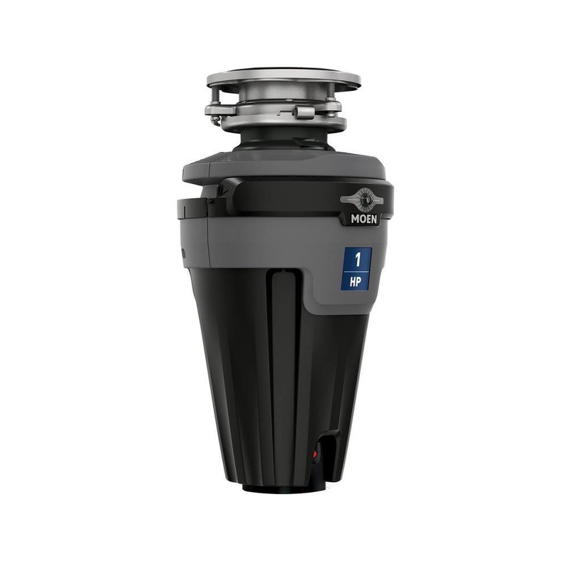 MOEN EXL100C Chef Series 1-HP Continuous Feed Garbage Disposal with Integrated Lighting and Sound Reduction | Bigbigmart.com
