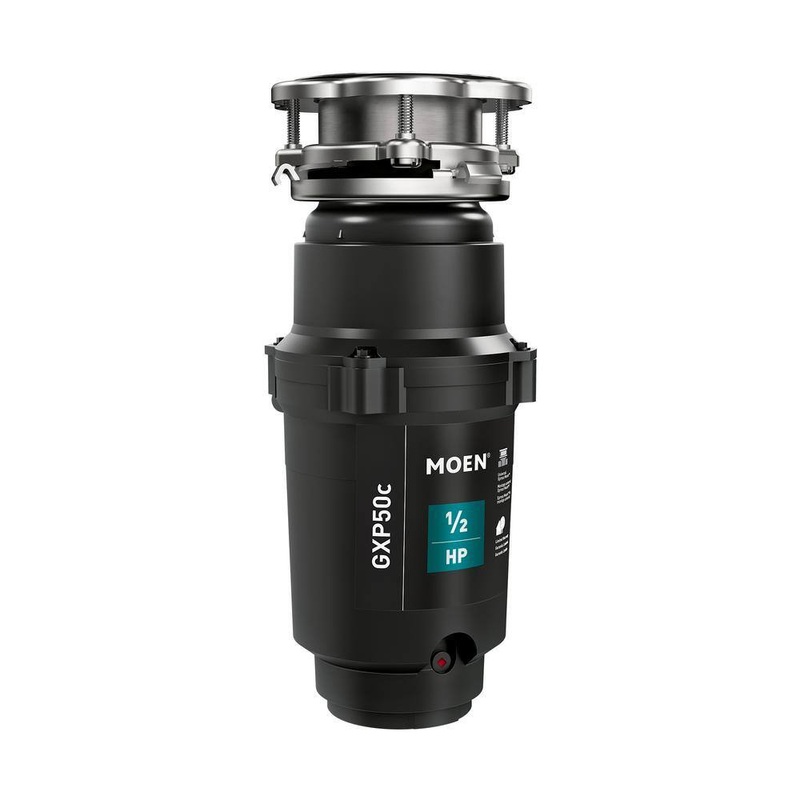 MOEN GXP50C Prep Series 1/2 HP Continuous Feed Garbage Disposal with Power Cord and Universal Mount | Bigbigmart.com
