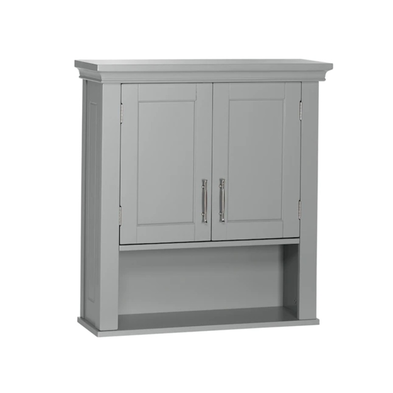 RiverRidge Somerset 22.81-in W x 24.5-in H x 7.88-in D Gray Bathroom Wall Cabinet | Bigbigmart.com