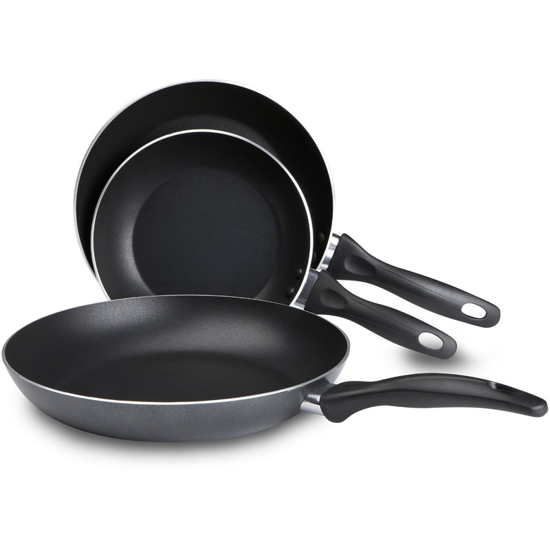 T-fal Specialty 3-Piece Frying Pan Set – Black | Bigbigmart.com