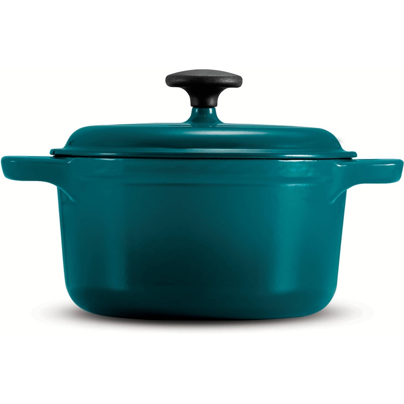 Tramontina 3.5-Quart Enameled Cast-Iron Round Dutch Oven, Green | Bigbigmart.com