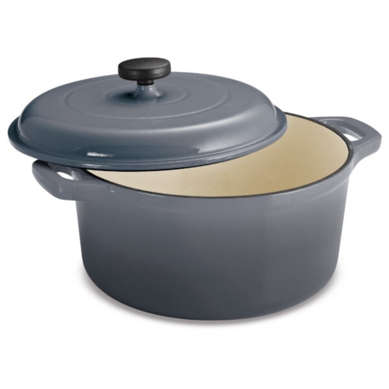 Tramontina 6.5 Qt Enameled Round Cast Iron Dutch Oven, Gray | Bigbigmart.com