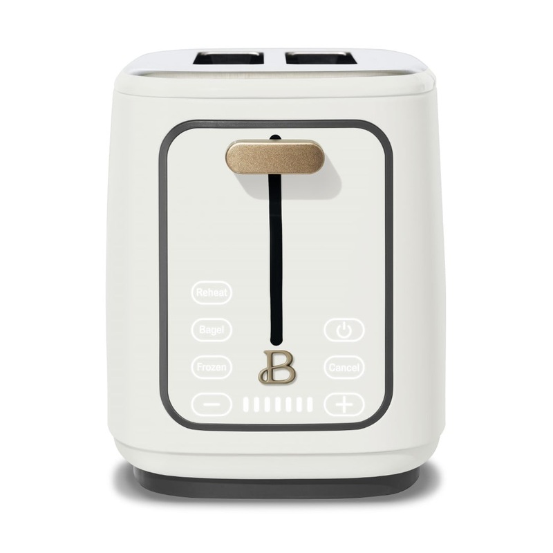 Beautiful 2 Slice Touchscreen Toaster, White Icing by Drew Barrymore | Bigbigmart.com