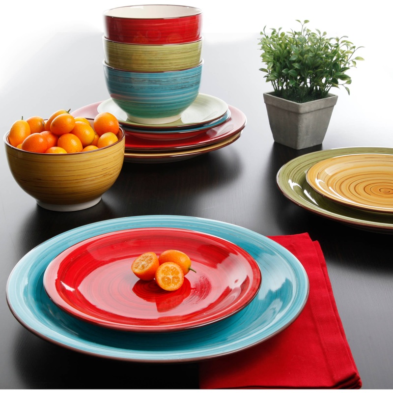 Better Homes & Gardens Festival Dinnerware, Assorted Colors, Set of 12 | Bigbigmart.com