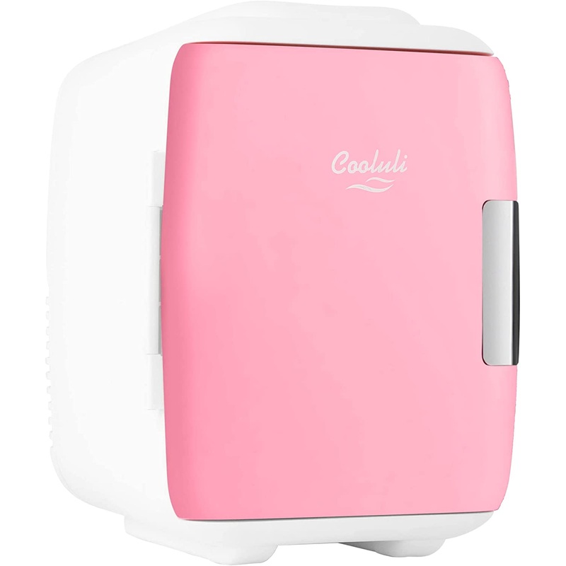 Cooluli Skincare Mini Fridge for Bedroom – Car, Office Desk & Dorm Room – Portable 4L/6 Can Electric Plug In Cooler & Warmer