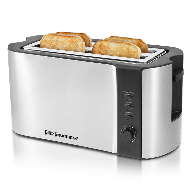 Elite Gourmet ECT-3100 4 Slice Long Toaster | Bigbigmart.com