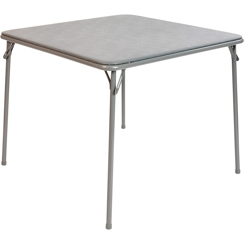 Flash Furniture Folding Card Table – Gray Foldable Card Table Square – Portable Table with Collapsible Legs | Bigbigmart.com