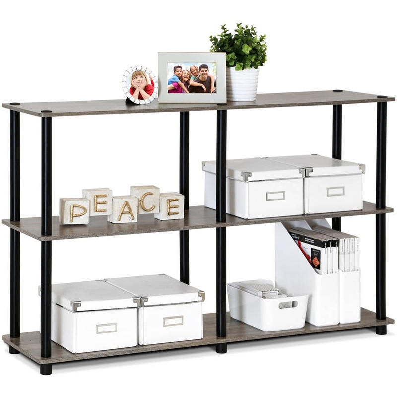 Furinno 99130 Turn-N-Tube 3-Tier Double-Size Storage Display Rack | Bigbigmart.com