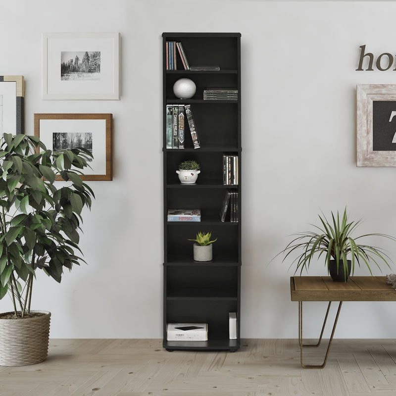 Furinno JAYA Space Saving Multimedia Storage Tower, Espresso | Bigbigmart.com
