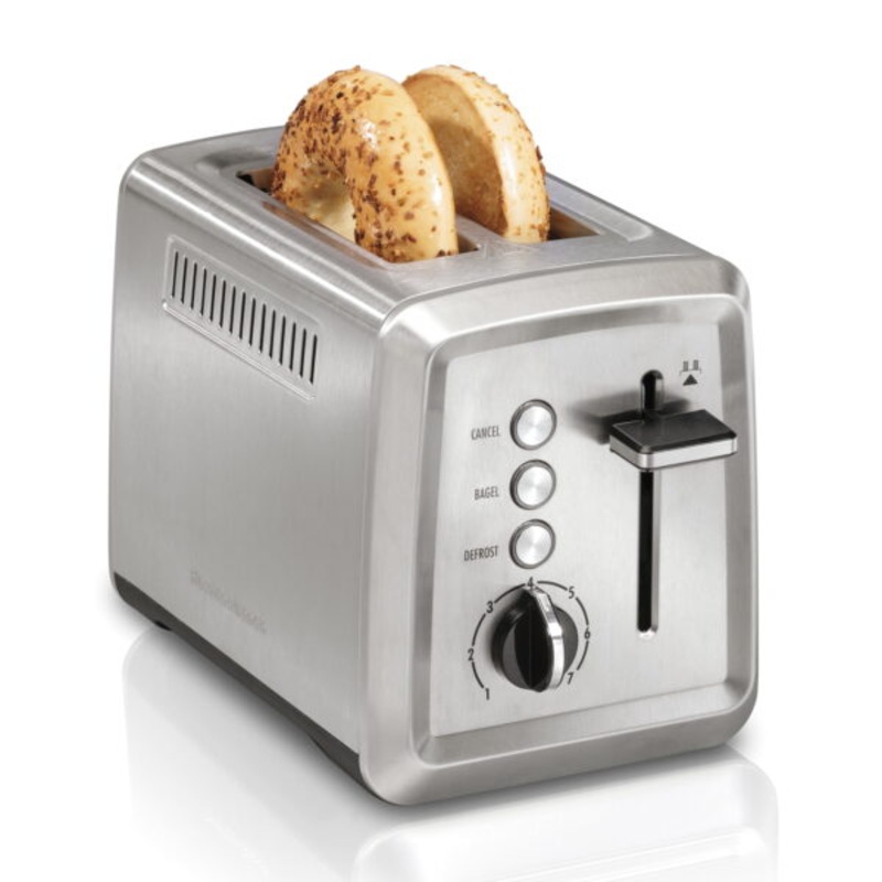 Hamilton Beach 2 Slice Toaster, Stainless Steel, Extra-Wide Slots, 22794 | Bigbigmart.com