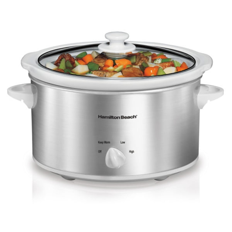 Hamilton Beach 4 Quart Oval Kitchen Countertop Slow Cooker, Model# 33140V | Bigbigmart.com
