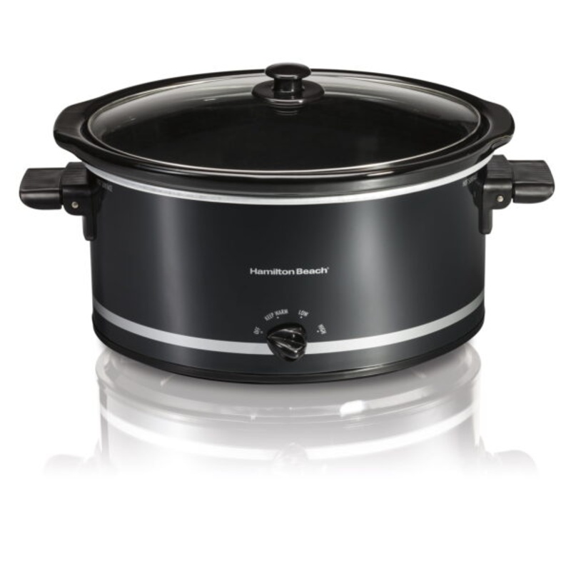 Hamilton Beach Slow Cooker, Extra-Large Capacity, Serves 10+, 8 Quarts, Black, 33185 | Bigbigmart.com