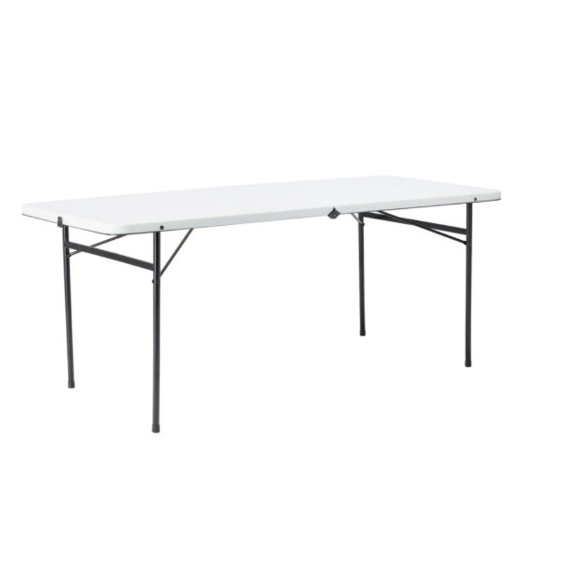 Mainstays 6 Foot Bi-Fold Plastic Folding Table, White | Bigbigmart.com