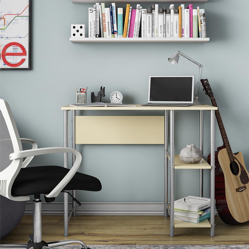 Mainstays Basic Metal Student Computer Desk, Yellow | Bigbigmart.com