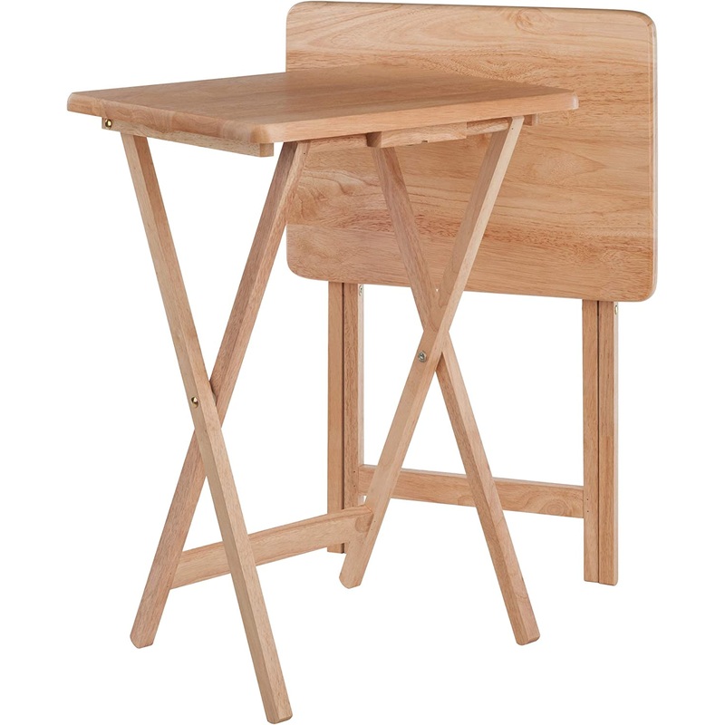 Winsome Alex 2-pc Set TV Table, Natural, 19.06 x 14.57 x 25.98 | Bigbigmart.com