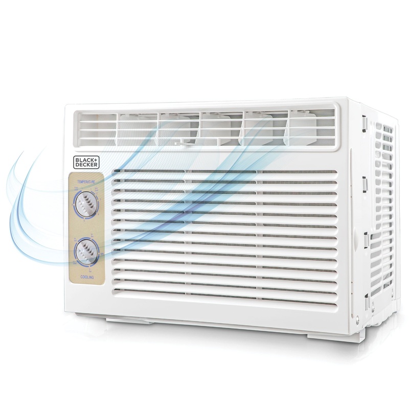 BLACK+DECKER BD05MWT6 Window Air Conditioner 5000 BTU, Cools up to 150 Square feet, White | Bigbigmart.com