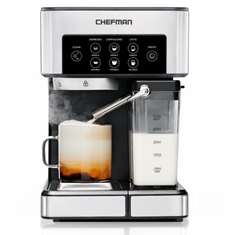 Chefman 1.8L Barista Pro Espresso Machine, Stainless Steel | Bigbigmart.com