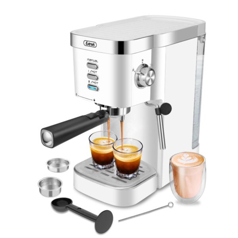 Gevi Espresso Machines 20 Bar Automatic Coffee Machine Cappuccino Coffee Maker with Milk Frother Wand, 40.58 OZ | Bigbigmart.com