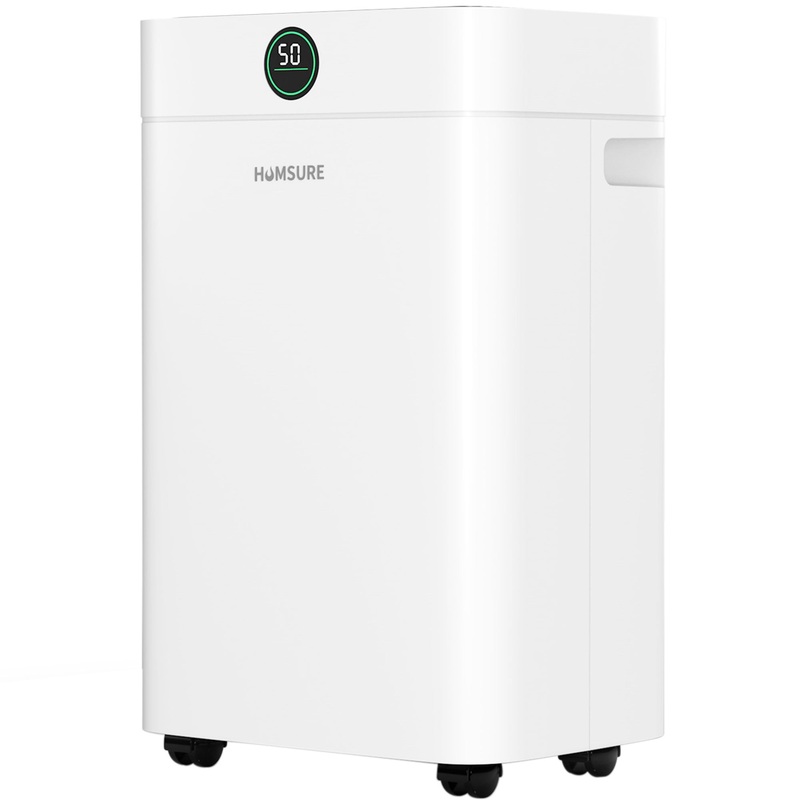 HUMSURE 50 Pint Dehumidifier 3000 Sq.Ft Room, for Basements with Drain Hose, Ideal for Large&Medium Sized Bathroom and Bedroom (White) | Bigbigmart.com