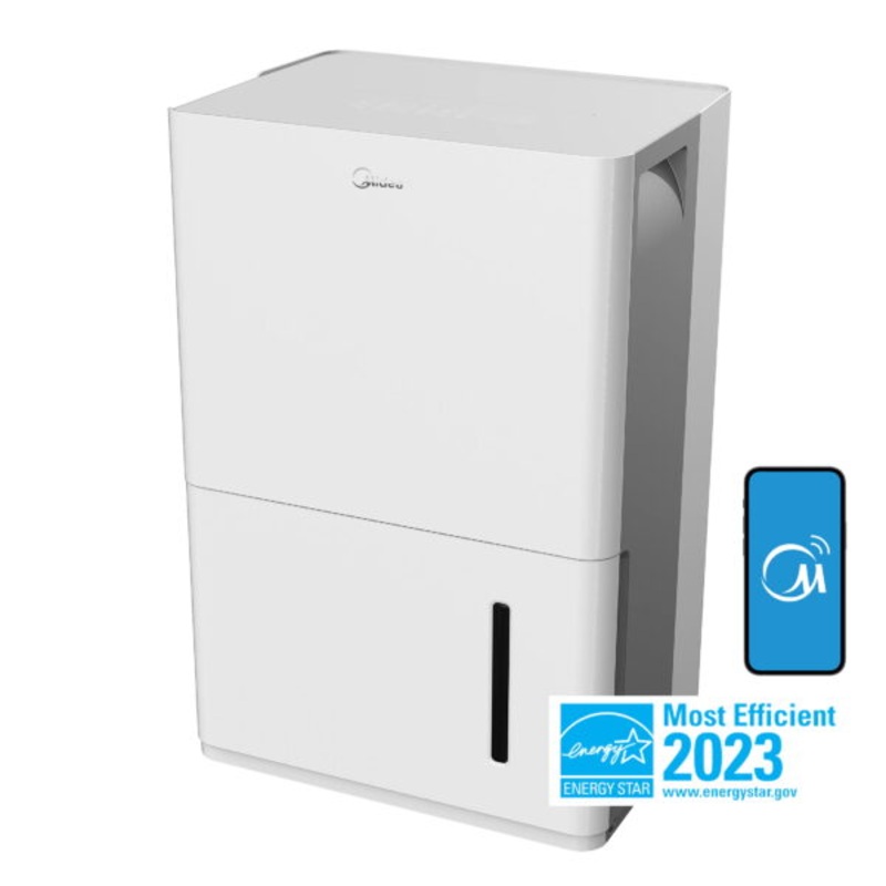 Midea 35-Pint Energy Star Smart Dehumidifier for Very Damp Rooms, White, MAD35S1WWT | Bigbigmart.com