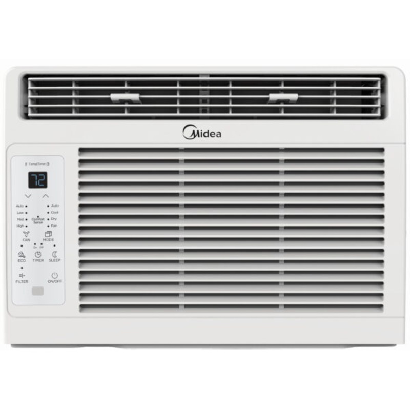 Midea 6,000 BTU 115V Window Air Conditioner with Comfort Sense Remote, White, MAW06R1WWT | Bigbigmart.com